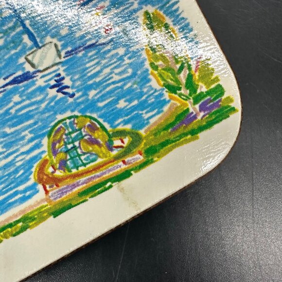 Vintage Coasters Ken Done 1980s Set Of 6 Australia City Cork Back Original Box - Picture 7 of 10